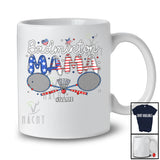 Personalized Badminton Mama; Awesome 4th Of July Custom Name Sport Player; Patriotic Family T-Shirt