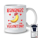 Personalized Bananas Are My Valentine; Humorous Custom Name Single Vegan; Bananas Family T-Shirt