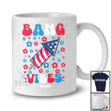 Personalized Bang Vibes; Awesome 4th Of July Firecracker Flowers; Custom Name Patriotic T-Shirt