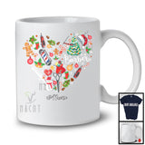 Personalized Barber Tools Christmas Heart Shape; Amazing Custom Name Barber; Proud Jobs T-Shirt