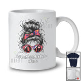 Personalized Bartenderlife; Proud Mother's Day Custom Name Bartender Messy Bun Hair T-Shirt