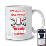 Personalized Baseball Dad Meet Their Favorite Player; Amusing Father's Day Custom Name Player T-Shirt