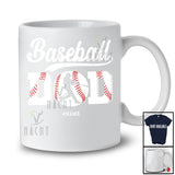 Personalized Baseball Dad; Amusing Father's Day Custom Name Dad Baseball Son Player; Family T-Shirt