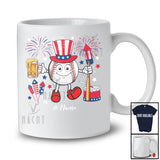 Personalized Baseball Drinking Beer; Proud 4th Of July Custom Name Baseball Player; Patriotic T-Shirt