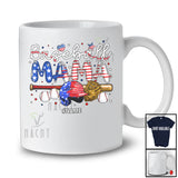 Personalized Baseball Mama; Awesome 4th Of July Custom Name Baseball Player; Patriotic Family T-Shirt