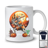 Personalized Baseball Skeleton Custom Name Player; Joyful Halloween Moon Sport Team T-Shirt