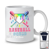 Personalized Baseball Squad; Colorful Drip Baseball Equipment; Custom Name Boys Girls Player T-Shirt