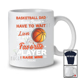 Personalized Basketball Dad Meet Their Favorite Player; Amusing Father's Day Custom Name Player T-Shirt
