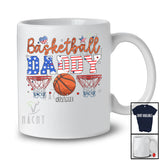 Personalized Basketball Daddy; Awesome 4th Of July Custom Name Sport Player; Patriotic Family T-Shirt