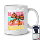 Personalized Basketball Mama; Cheerful Mother's Day Coquette Bow BasketballCustom Name Player T-Shirt