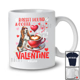Personalized Basset Hound And Coffee Only For Valentine; Lovely Custom Name Single; Animal T-Shirt