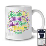 Personalized Beads And Bling A Mardi Gras Thing; Joyful Masked Beads; Custom Name Parades T-Shirt