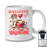 Personalized Beagle And Coffee Only For Valentine; Lovely Custom Name Single; Animal T-Shirt
