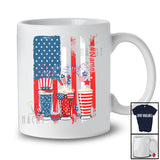 Personalized Beer American Flag; Awesome 4th of July Custom Name Drinking Drunker; Patriotic T-Shirt