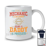 Personalized Being A Mechanic Is An Honor Daddy; Proud Father's Day Custom Name Family T-Shirt