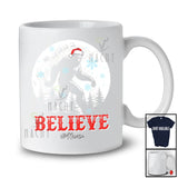Personalized Believe; Amusing Christmas Custom Name Santa Bigfoot Forest; X-mas Moon T-Shirt