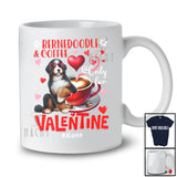 Personalized Bernedoodles And Coffee Only For Valentine; Lovely Custom Name Single; Animal T-Shirt