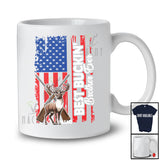 Personalized Best Buckin' Brother Ever; Amazing Father's Day US Flag; Custom Name Deer Hunting T-Shirt