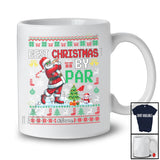 Personalized Best Christmas By Par; Amusing Custom Name Santa Dad; Sweater Golf Player T-Shirt