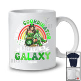 Personalized Best Coordinator In The Galaxy; Joyful St. Patrick's Day Custom Name Girl; Rainbow T-Shirt
