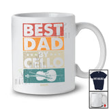 Personalized Best Dad By Cello; Amusing Father's Day Custom Name Musician Player; Vintage T-Shirt