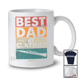 Personalized Best Dad By Clarinet; Amusing Father's Day Custom Name Musician Player; Vintage T-Shirt