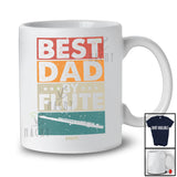 Personalized Best Dad By Flute; Amusing Father's Day Custom Name Musician Player; Vintage T-Shirt