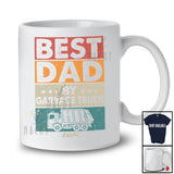 Personalized Best Dad By Garbage Truck; Amusing Father's Day Custom Name Driver; Vintage T-Shirt