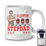Personalized Best Flippin' Stepdad, Happy Father's Day Grill BBQ Stepdad Custom Name, Family T-Shirt