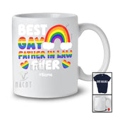 Personalized Best Gay Father In Law Ever; Joyful LGBTQ Pride Custom Name Gay Rainbow Family T-Shirt
