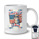 Personalized Best Gopher Dad Ever; Happy 4th Of July US Flag; Custom Name Patriotic Family T-Shirt