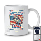 Personalized Best Opossum Dad Ever; Happy 4th Of July US Flag; Custom Name Patriotic Family T-Shirt