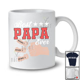 Personalized Best Papa Ever; Joyful Father's Day Custom Name Son Daughter Hands T-Shirt