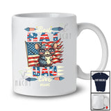 Personalized Best Rat Dad Ever; Happy 4th Of July US Flag; Custom Name Patriotic Family T-Shirt