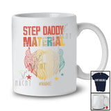 Personalized Best Step Daddy Material; Awesome Father's Day Vintage; Custom Name Family Beards T-Shirt