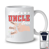 Personalized Best Uncle Ever; Joyful Father's Day Custom Name Grandson Granddaughter Hands T-Shirt