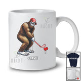 Personalized Bigfoot Playing Golf Hit Heart Away; Joyful Valentine Cusotm Name Sport Player T-Shirt