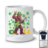 Personalized Bigfoot Rock; Lovely St. Patrick's Day Bigfoot Bass Player; Custom Name Guitarist T-Shirt