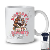 Personalized Bigfoot's Favorite Mom; Floral Mother's Day Flowers Bigfoot; Custom Name Family T-Shirt