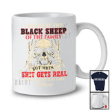 Personalized Black Sheep Of The Family; Humorous Skull Skeleton; Custom Name Family T-Shirt