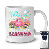 Personalized Blessed To Be Called Grandma; Lovely Easter Bunny With Pickup Truck; Custom Name Family T-Shirt