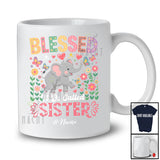 Personalized Blessed To Be Called Sister; Proud Mother's Day Floral Custom Name Sister Elephant T-Shirt