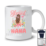 Personalized Blessed to be Called Nana; Joyful Mother's Day Custom Name Girl Women Flower T-Shirt