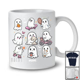 Personalized Boo Activities; Joyful Halloween Custom Name Boo Ghost Playing Sport Bicycle Skate T-Shirt