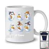 Personalized Boo Ghost Eating Taco; Lovely Halloween Custom Name Food Lover; Family T-Shirt