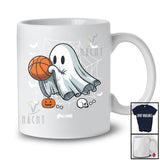 Personalized Boo Ghost Playing Basketball; Scary Halloween Custom Name Basketball Player Team T-Shirt
