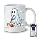 Personalized Boo Ghost Playing Golf; Scary Halloween Custom Name Golf Player Team T-Shirt
