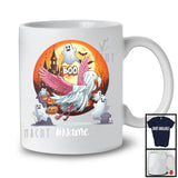 Personalized Boo, Humorous Halloween Boo Ghost Custom Name Flamingo, Pumpkin Moon T-Shirt