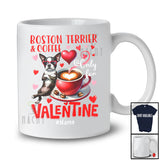 Personalized Boston Terrier And Coffee Only For Valentine; Lovely Custom Name Single; Animal T-Shirt