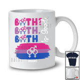 Personalized Both Both Both Is Good; Humorous LGBTQ Pride Bisexual Flag; Custom Name Family T-Shirt